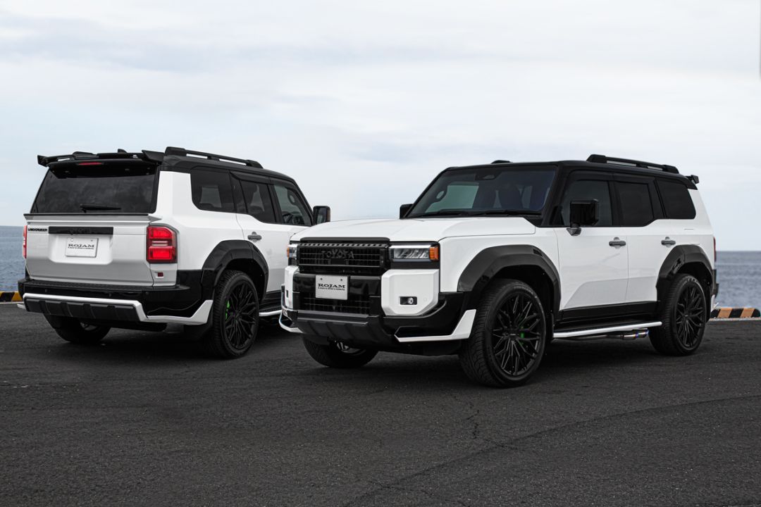 【特別先行販売】ROJAM ランドクルーザー 250系 フロントコーナースポイラー・フロントセンタースポイラー・リアコーナースポイラー・リアセンタースポイラー・リアゲートスポイラー・リアウィング・オーバーフェンダー エアロパーツ 7点セット