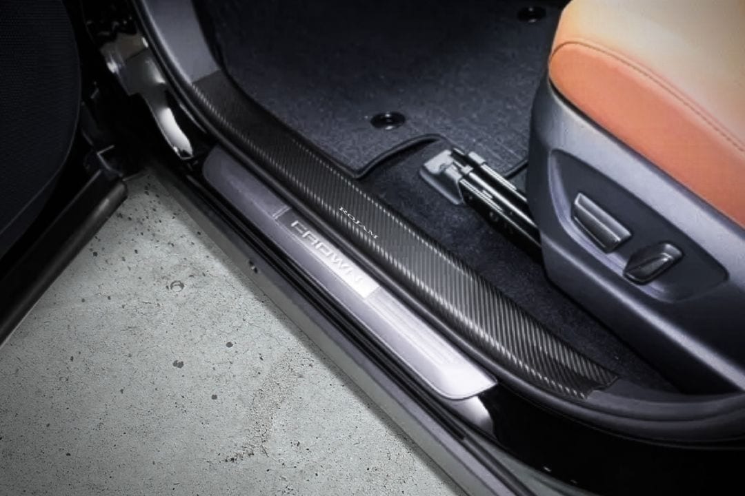 ROJAM カーボンデカール フロントステッププロテクター 2点セット クラウンスポーツ用