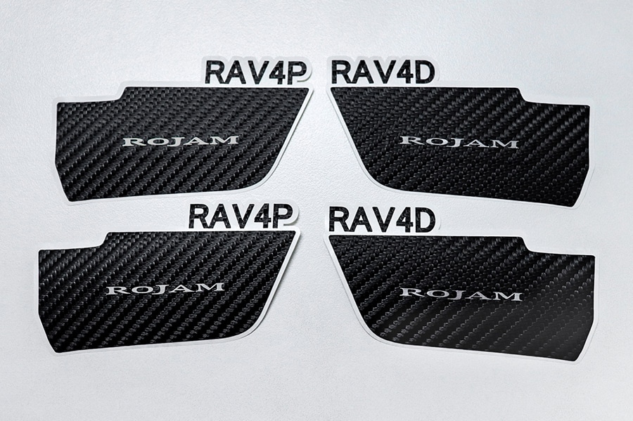 ROJAM カーボンデカール インナードアハンドルプロテクター 4点 ROJAM カーボンデカール インナードアハンドルプロテクター 4点