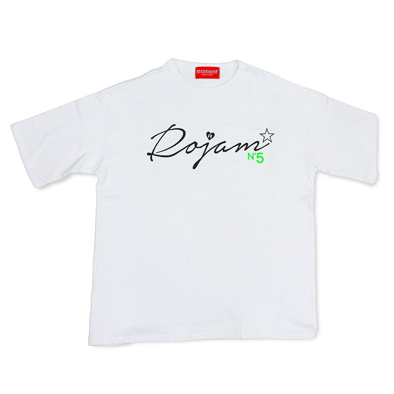 ROJAM ビッグシルエット Tシャツ  “ホワイト” ユニセックスモデル