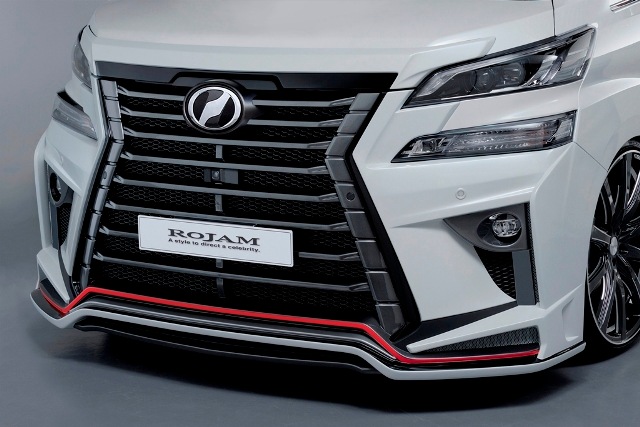 ROJAM IRT GENIK ヴェルファイア 30系 前期 Z・ZA・ZR・Z-G・ZA-G・ZR-G・X・V・VL・ExecutiveLounge フロントバンパースポイラー LEDレスVer. PCS/DRCC対応アタッチメント付属