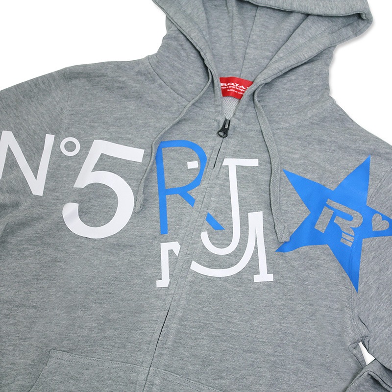 ROJAM ジップパーカー “グレー” ユニセックスモデル