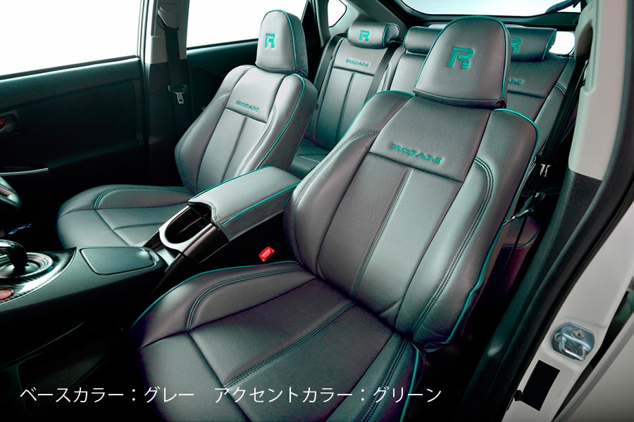 ROJAM シートカバー レザーモデル 2列シート1台分セット プリウス 30系用