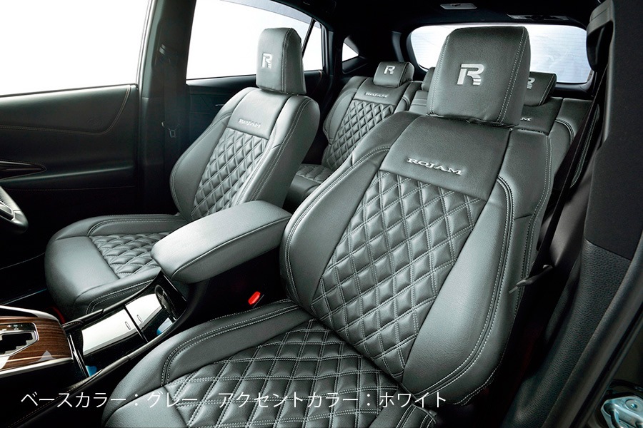 ROJAM シートカバー レザー×キルティングモデル 2列シート1台分セット プリウス 30系用