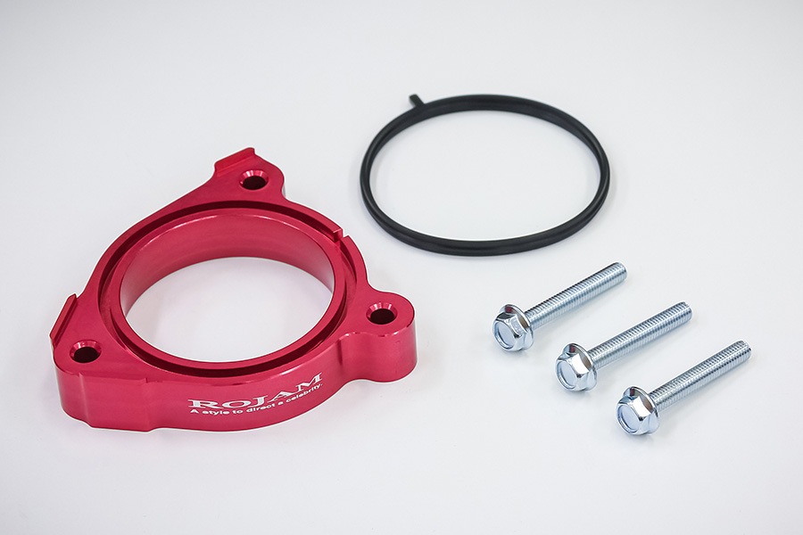 ROJAM スロットルスペーサー アルマイトレッド ハリアー 80系 2.0L 2WD/4WD ガソリン車用