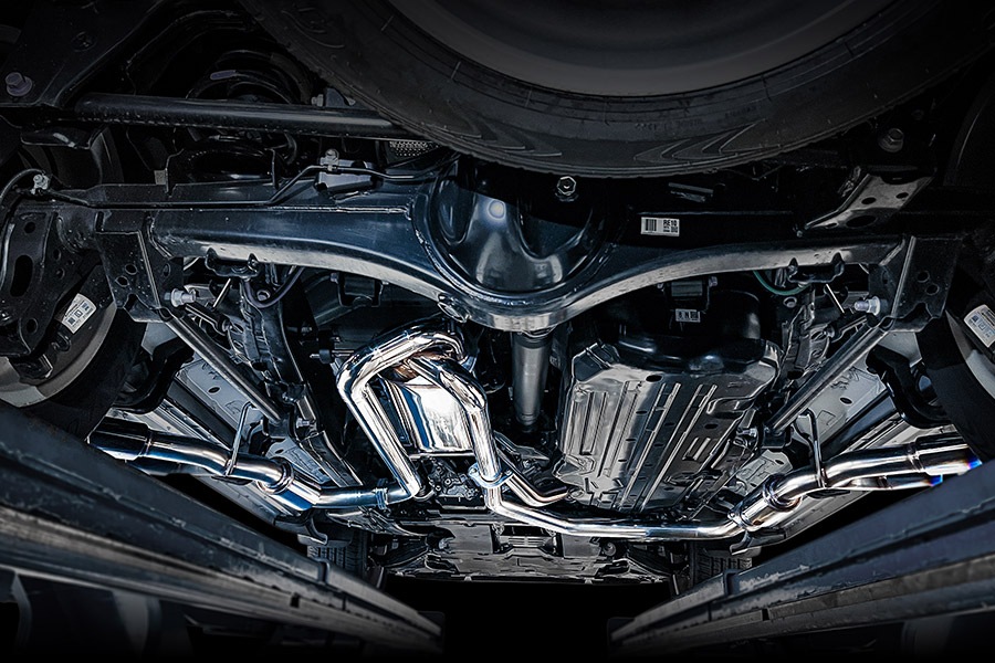 【即納商品！】ランドクルーザー 300 3.5L 4WD ガソリン車 ZX DTMサイドエキゾーストシステム 4本出しマフラー チタンブルータイプ