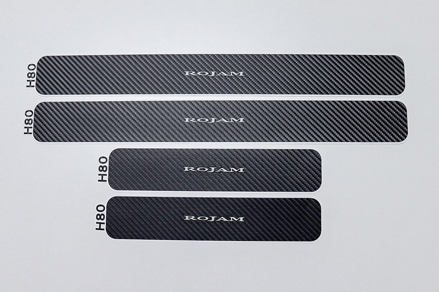ROJAM カーボンデカール ドアステッププロテクター 4点セット ハリアー 80系用