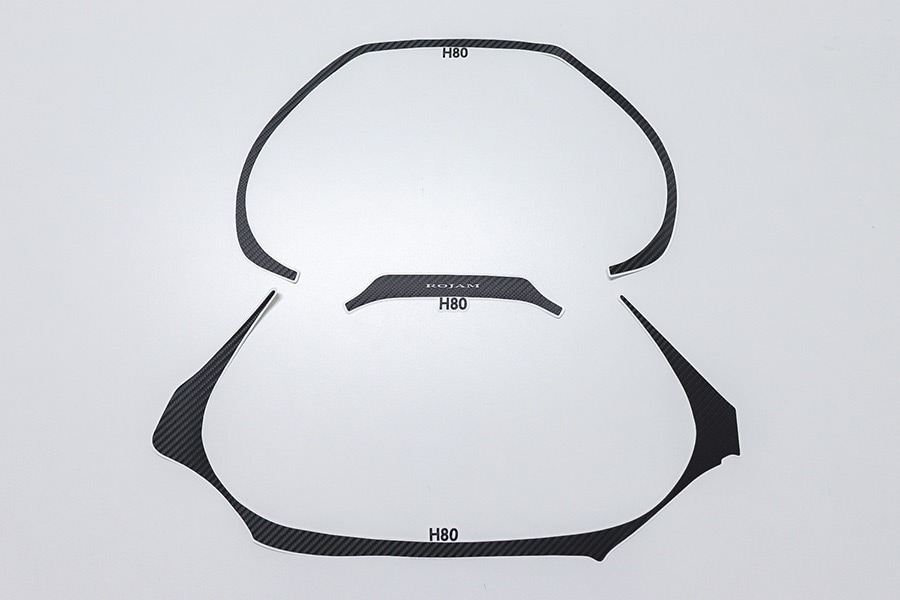 ROJAM カーボンデカール メーターパネル 3点セット  ハリアー 80系用