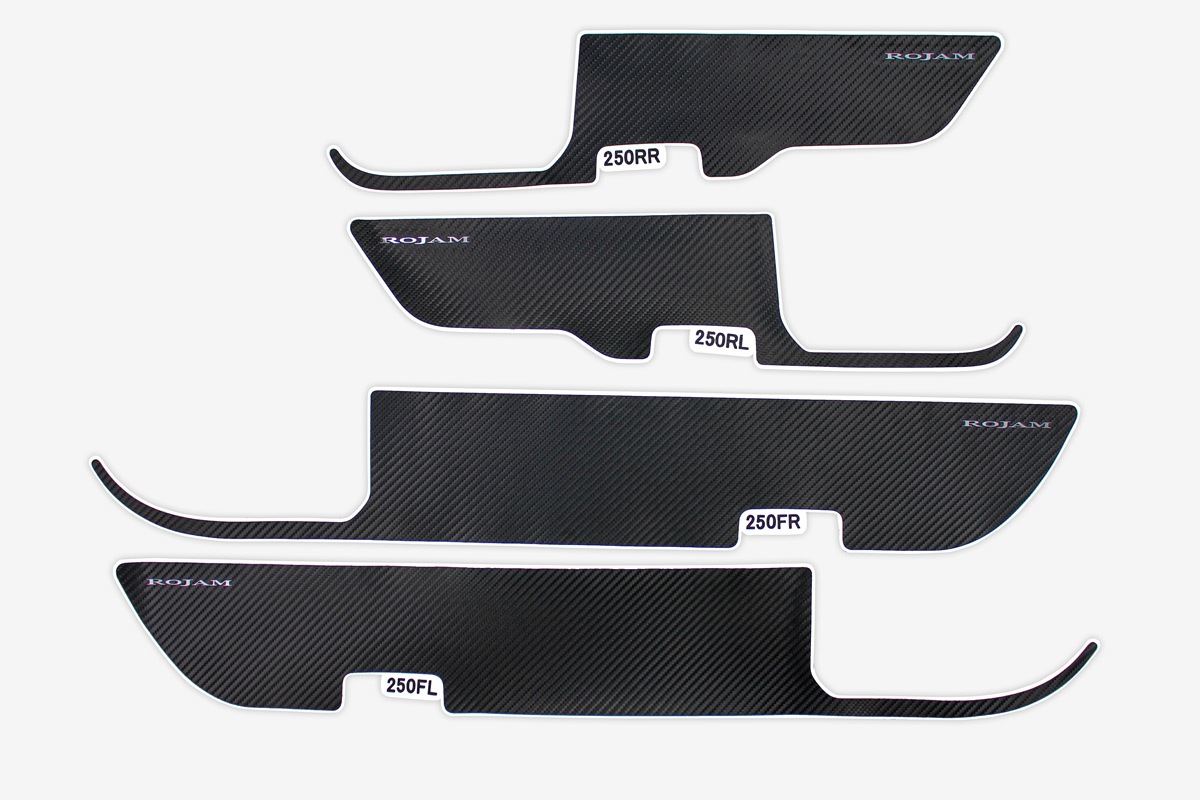 ROJAM カーボンデカール ドアパネルプロテクター 4点セット ランドクルーザー 250用