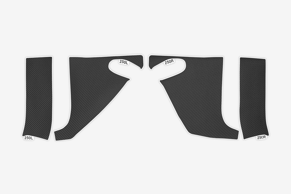 ROJAM カーボンデカール キックパネル 2点セット ランドクルーザー 250用