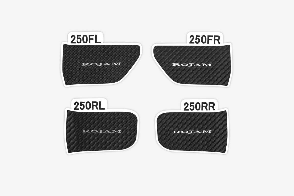 ROJAM カーボンデカール インナードア 4点セット ランドクルーザー 250用