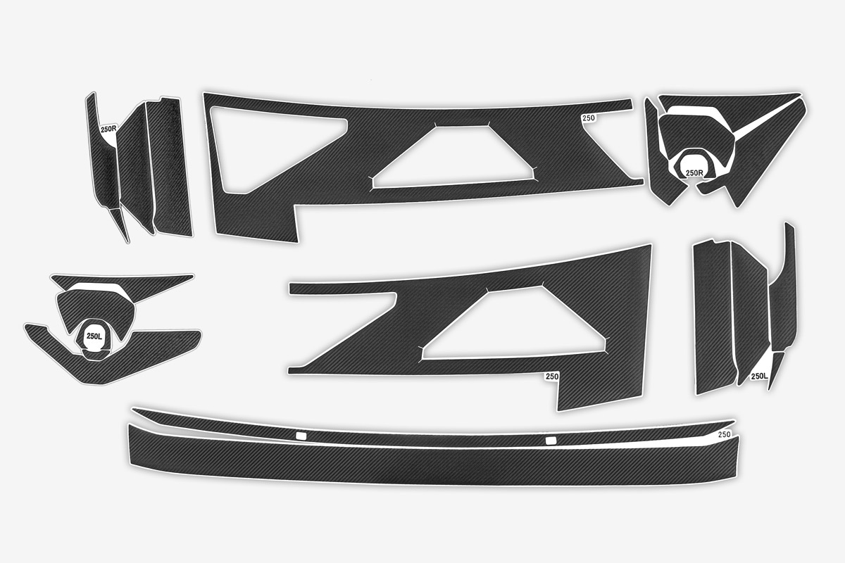 ROJAM カーボンデカール ワイパーカウル ランドクルーザー 250用