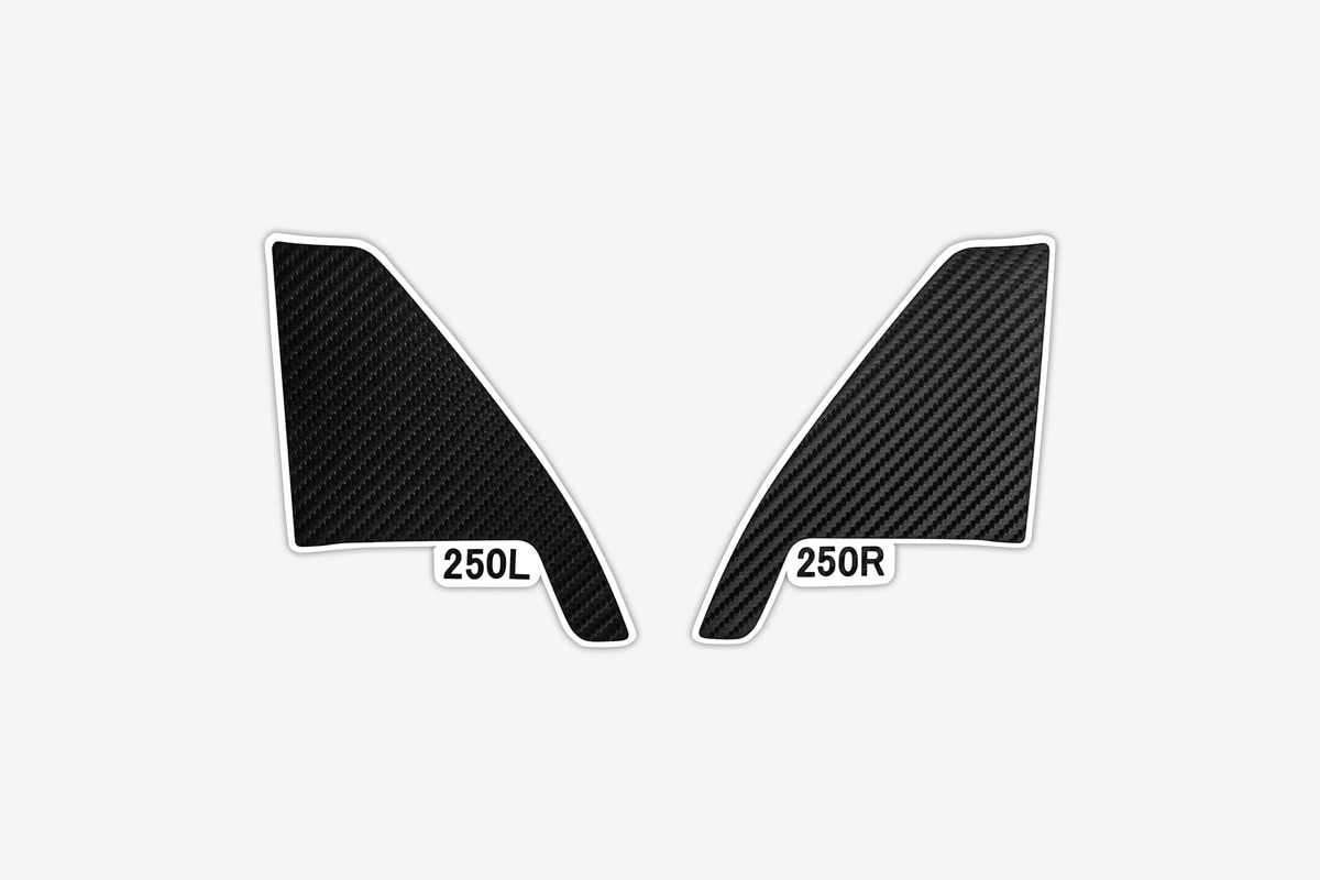 ROJAM カーボンデカール インナードアミラーカバー 2点セット ランドクルーザー 250用