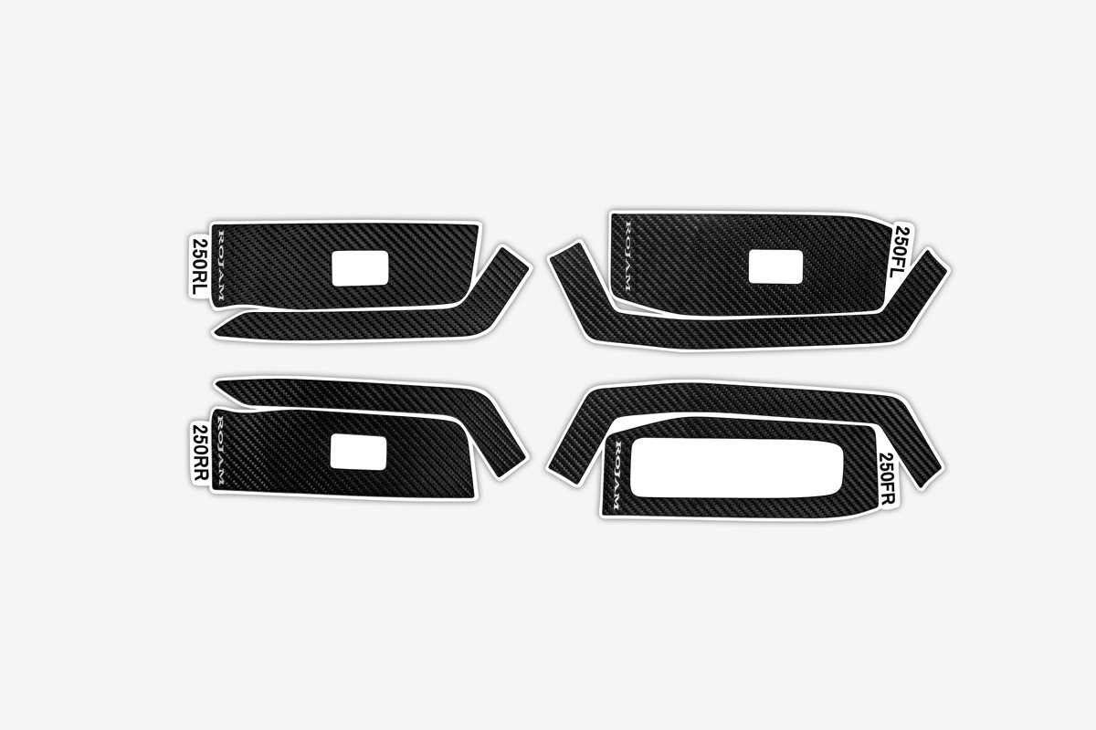 ROJAM カーボンデカール パワーウィンドウスイッチ 4点セット ランドクルーザー 250用