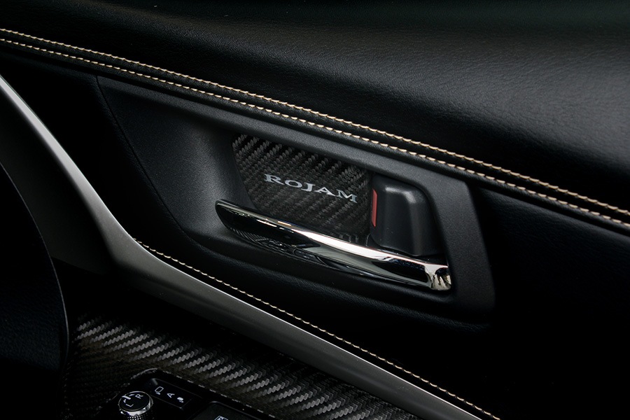 ROJAM カーボンデカール インナードアハンドルプロテクター 4点セット ハリアー 60系用