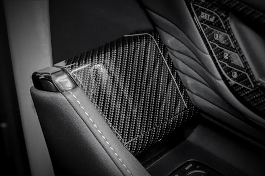 ROJAM カーボンデカール インナードアグリッププロテクター 2点セット アルファード・ヴェルファイア 40系用