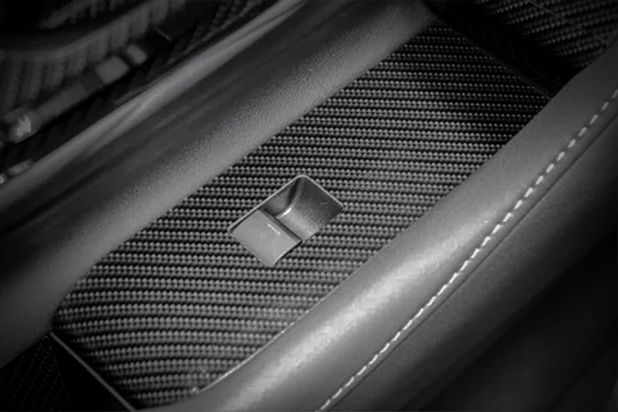 ROJAM カーボンデカール パワーウィンドウスイッチパネル 2点セット アルファード・ヴェルファイア 40系用