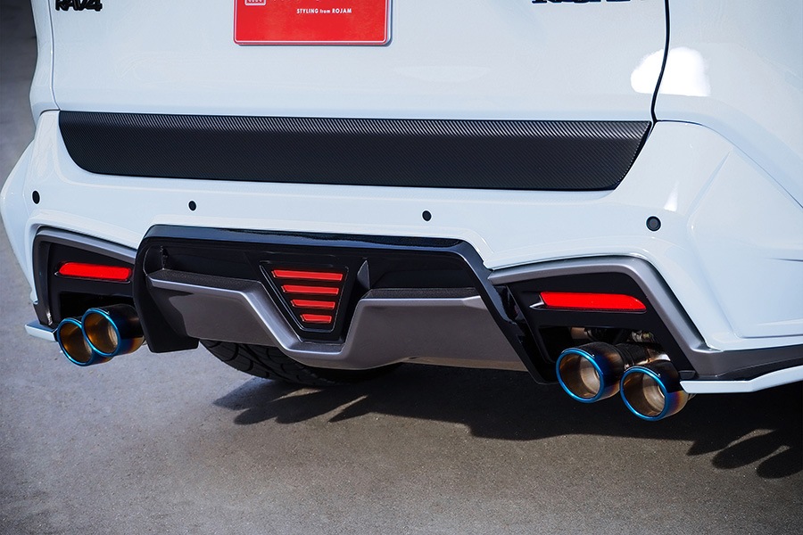 RAV4 50系 ROJAM IRT GENIK 対応 DTMエキゾーストシステム 4本出しマフラー 真円90Φ カーボン