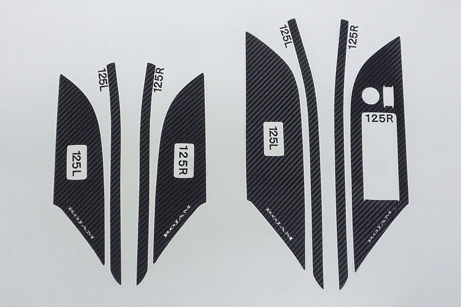 ROJAM カーボンデカール パワーウィンドウスイッチパネル 8点セット  ハイラックス用