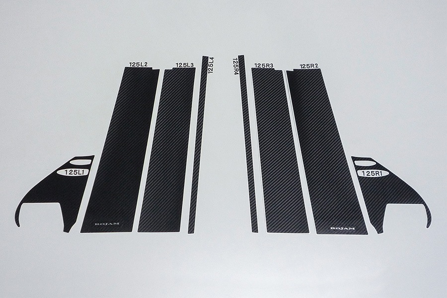 ROJAM カーボンデカール ピラー 8点セット ハイラックス用