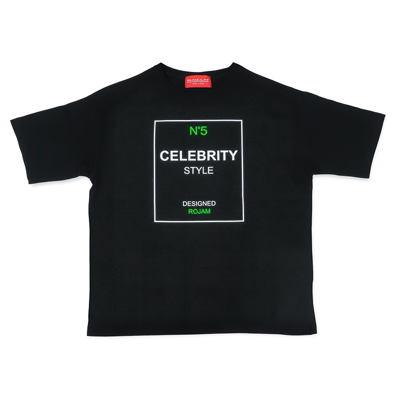 ROJAM ビッグシルエット Tシャツ “ブラック” ユニセックスモデル