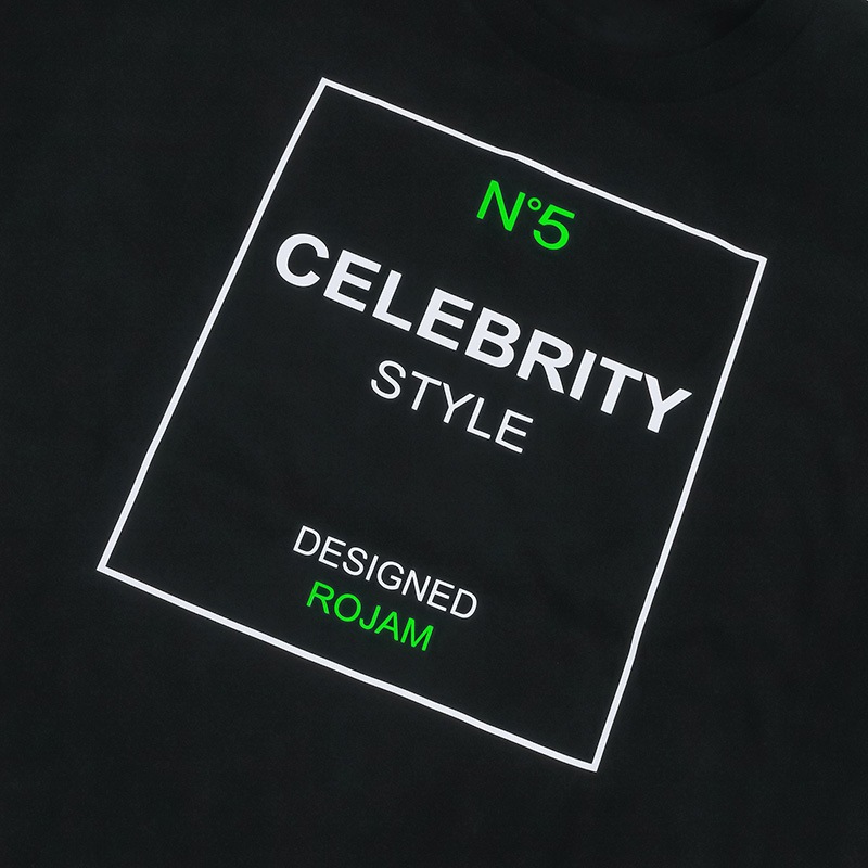 ROJAM ビッグシルエット Tシャツ “ブラック” ユニセックスモデル