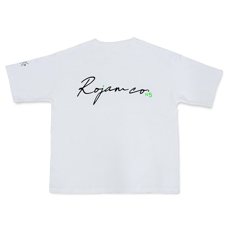 ROJAM ビッグシルエット Tシャツ  “ホワイト” ユニセックスモデル