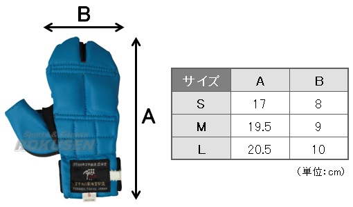 東海堂 リバーシブル拳サポーター 赤＆青 JKFRE オープンフィンガー