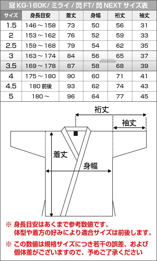 松勘 剣道着 上下セット 上衣：冠 ミライ 剣道衣 KG-K910（紺） 袴：冠