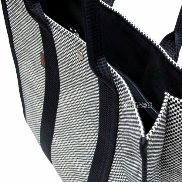 sasicco正規品 トートバッグ スクエアトート Lサイズ ブラック/消防