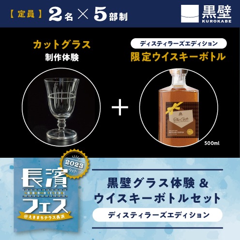 【9/16(土)】長濱フェス 黒壁グラス体験＆ウイスキーボトルセット　D