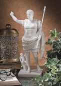 �ץ�ޥݥ륿�Υ����������������ȥ��� �������� Ħ��/ Caesar Augustus of Prima Porta Bonded Marble Statue(͢����