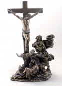 ꥹȤ ֥ Ħ Ħ ͡/ CRUCIFIXION Bronzed Finish Statue Jesus Christian(͢)