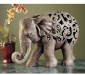 ��������ƥ����ȴ��������ͤ���ʪ ���󥸥�󡦥�������ե���� �� ����������� Ħ�� Ħ��/ Anjan the Elephant Jali Sculpture��͢����