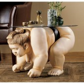 デザイン・トスカノ製 力士 相撲レスラー彫刻 エンドテーブル彫像/ Design Toscano Basho the Sumo Wrestler Sculpture End Table（輸入品