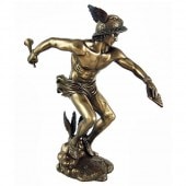 ꥷ إ᥹ޡ꡼ ֥ž夲Ħ/ Greek God Hermes Bronzed Finish Statue Mercury Luck͢ʡ