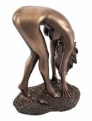 ݡν Ħ  ֥ Ħ/ Bronzed Finish Nude Woman Bent Over Pose Statue Erotic Art(͢