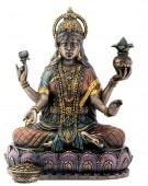 ֥ ϡξ˺¤ Ⱦŷ(饯ߡ) ˭  ν Ħ Ħ/ Lakshmi On Lotus Hinduism Display Statue͢ʡ