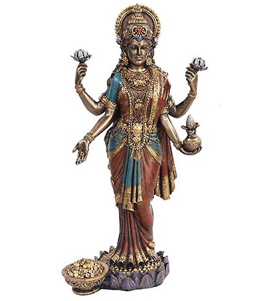 �Ⱦ�ŷ �⤵��25��� �饯����ߡ� ����ɿ��� �ҥ�ɥ��������� ��ʪ Ħ�� Ħ��/ Lakshmi Mythological Goddess Statue��͢���ʡ�