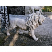 グリシャム荘園 王を守護する ライオン（右足前進タイプ）彫像ガーデンインテリア 西洋彫刻/ エントランス玄関 別荘お庭 邸宅 入口 (輸入品