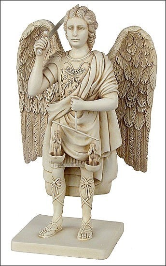 פ ŷȡŷȡ ߥ Ħ Ħ ⤵ 22/ Archangel Michael Figure with the Scales of Justice,(͢