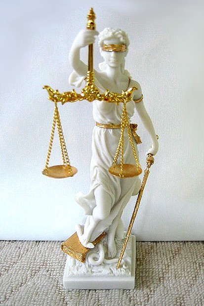 �����ν����ƥߥ�Ħ���� ˡΧ���������ħ����Ħ���������������㥹��Ħ��/ White Themis Greek Goddess Blind Justice Bonded Marble Statue Sculpture��͢����