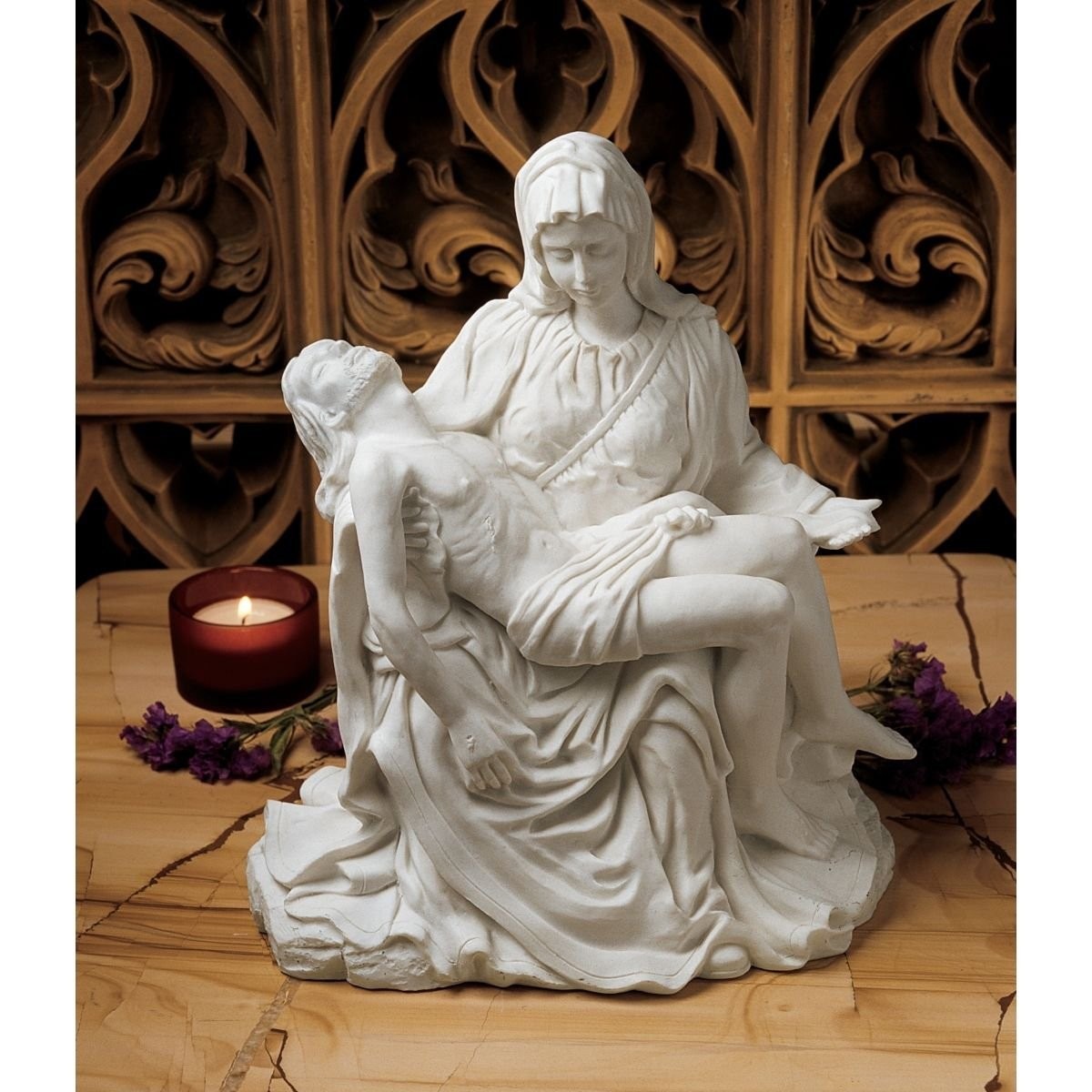 ���� �ߥ���󥸥����� �ԥ���Ħ�� Ħ�� �⤵��22cm/ The Pieta (1499) Bonded Marble Statue (͢����