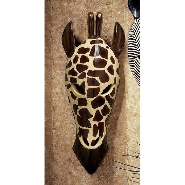 ��ŵŪ�ʥ��եꥫ������ưʪ��²�Υ����Υޥ��� ��Ħ�� Ħ��/ Classic African Wildlife Tribal Giraffe Wall Mask(͢����