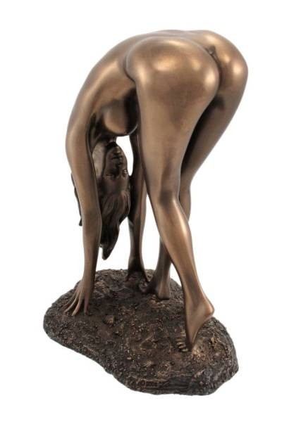 ݡν Ħ  ֥ Ħ/ Bronzed Finish Nude Woman Bent Over Pose Statue Erotic Art(͢