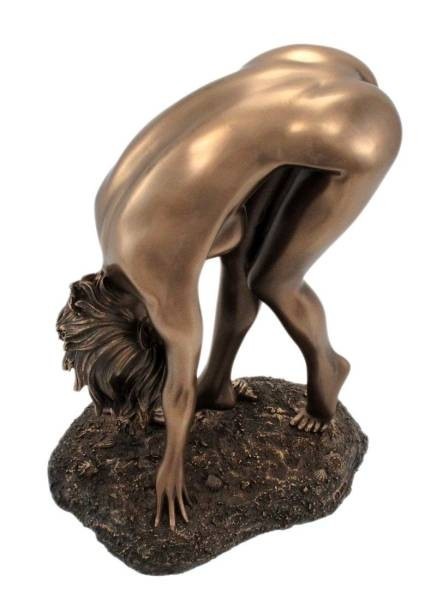 ݡν Ħ  ֥ Ħ/ Bronzed Finish Nude Woman Bent Over Pose Statue Erotic Art(͢