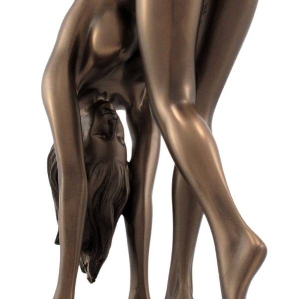 ݡν Ħ  ֥ Ħ/ Bronzed Finish Nude Woman Bent Over Pose Statue Erotic Art(͢