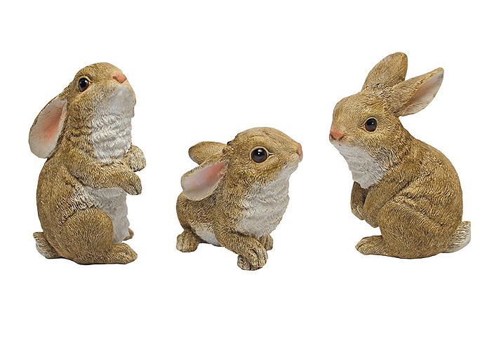 ������(����������)��Ħ�����Хˡ��ǥ� �����ǥ�Ħ��/ Design Toscano The Bunny Den Garden Rabbit Statues, Multicolored(͢����