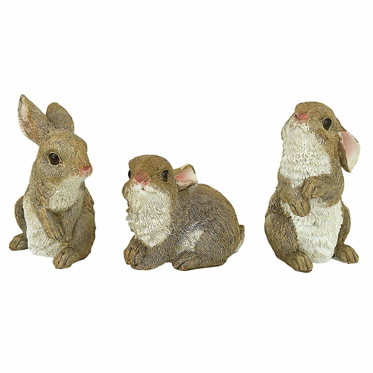 ������(����������)��Ħ�����Хˡ��ǥ� �����ǥ�Ħ��/ Design Toscano The Bunny Den Garden Rabbit Statues, Multicolored(͢����