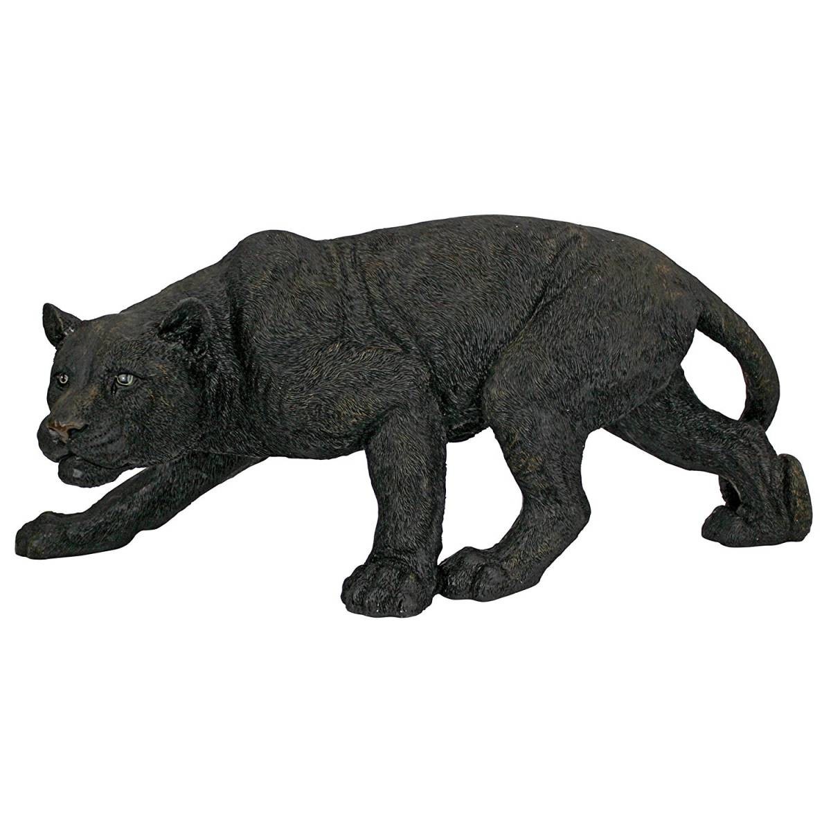 ��ɿ �֥�å��ѥ󥵡� �����ǥ�Ħ�� �ԥ塼�� ����ɥ��ץ�ǥ���// Shadowed Predator Black Panther Garden Statuee[͢����